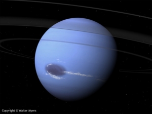 Neptunus med ringar och storm